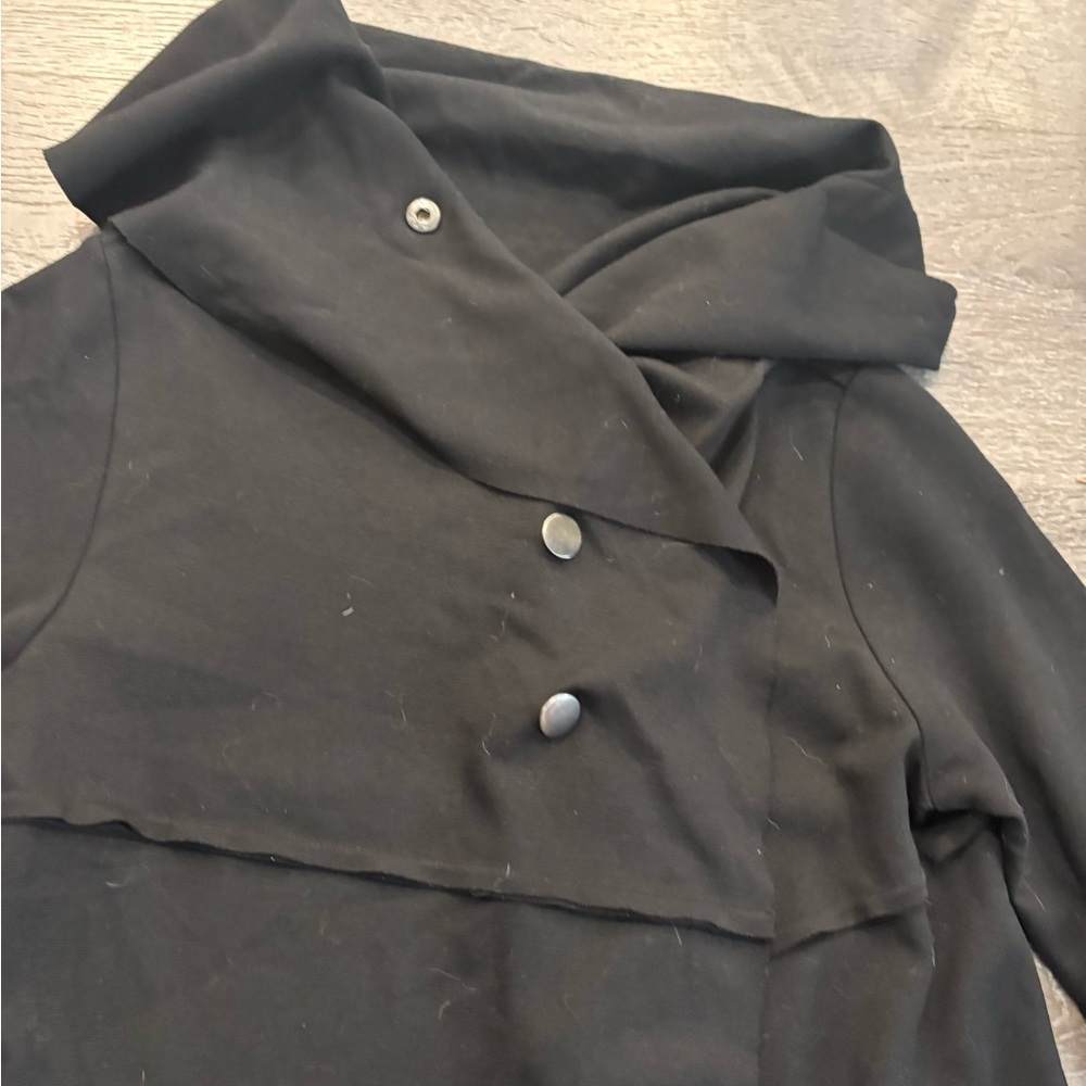 Kensie Black Open-Front Draped Cardigan ladies xs - Picture 8 of 8